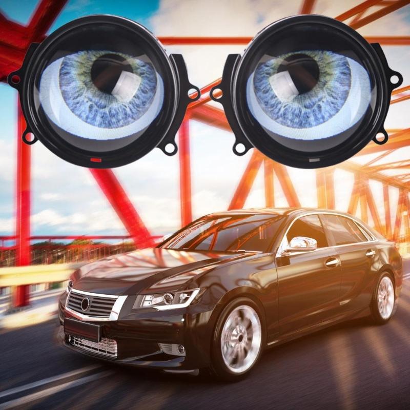 Auto Lens Lamp 8 Modes Adjustment 12V LED Dynamic Eye Headlights Car Headlight Assembly Auto Accessories