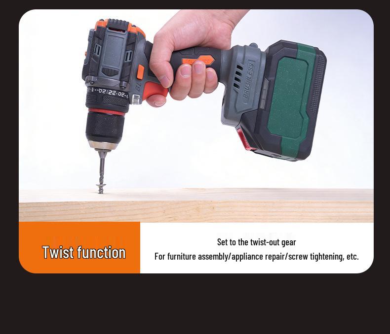 KQ-4815-21 Brushless Rechargeable Handheld Electric Drill with Lithium Battery