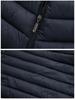 Men's Autumn Hooded Cotton Coat with Lining - Lightweight Rib Design for Middle-Aged and Elderly