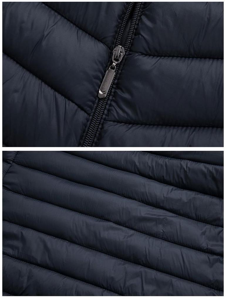 Men's Autumn Hooded Cotton Coat with Lining - Lightweight Rib Design for Middle-Aged and Elderly