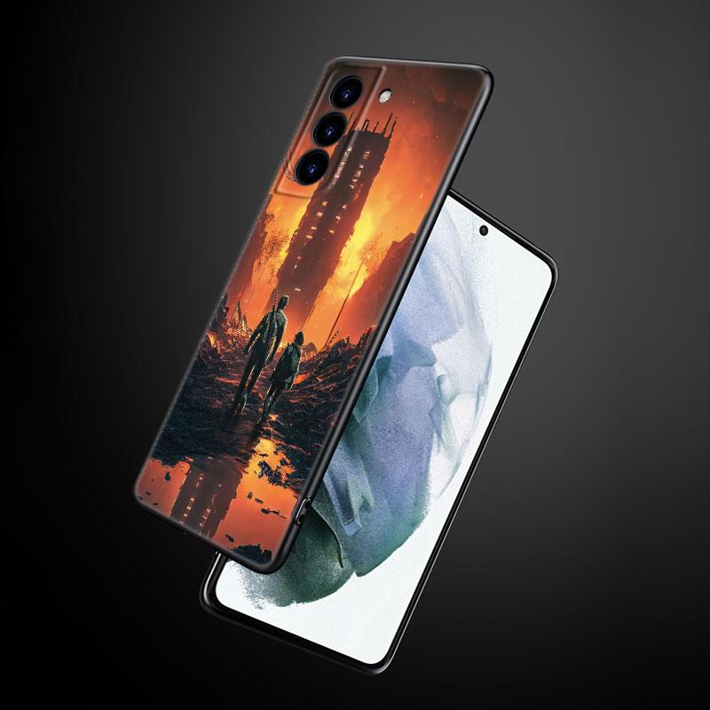 The Last Of Us Black Silicone Phone Case For Samsung Galaxy S23 S21 S20 FE S24 S22 Ultra S10E S10 S9 S8 Plus