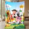 La Granja De Zenón Cozy Flannel Blanket, Comfortable Warm Throw Blanket for Bedroom Sofa Home Use