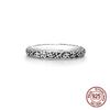 925 Sterling Silver Vintage Oxidized Filigree Band Ring Celtic Scrollwork Stackable Ring Retro Jewelry Gift for Women & Men