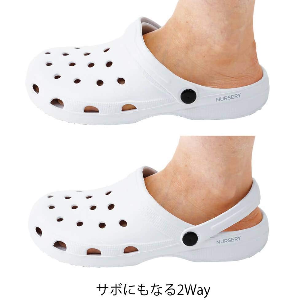 Krippe EVA Neu Leichtgewicht Krankenschwester Weite Größe L 9373301A Schuhe, Clogs, Medizinisch/Pflege, Sandalen, 3E, 2-Wege, (39), Weiß,