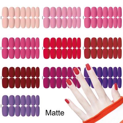 Skin-Friendly Lightweight Exquisite Non-Fading Solid Color Self-Adhesive Nail Wraps Nail Sliders