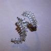 Graceful Leaves Both End of Open Ring 925 Sterling Silver Girl Cocktail Party Rings Shine Crystal Zircon Fashion Women Jewelry