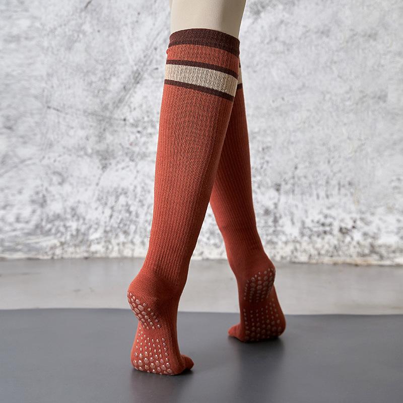 Women Cotton Floor Non-Slip Split Toe Knee Socks Autumn Winter Long Slim Pressure Fitness Dance Stockings With Toes High Quality