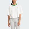 adidas Originals Women's '80s Loose Print Short Sleeve Tee White Green IS0312