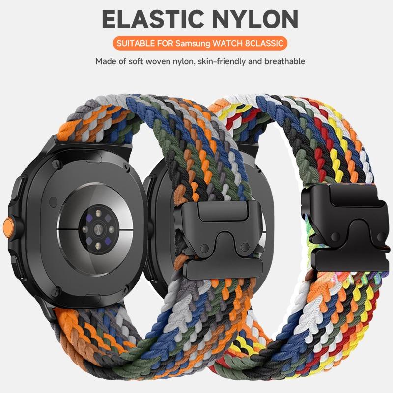 Braided Strap for Samsung Galaxy Watch 8 40 44mm/8 classic Band Parachute Buckle belt Correa Bracelet for Galaxy watch8 straps