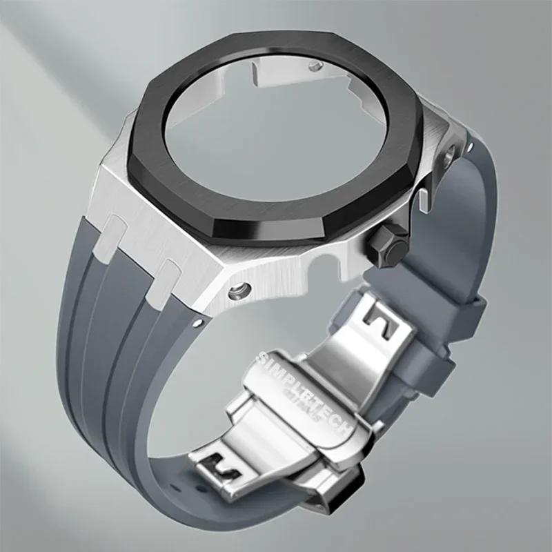 Mod Kit GEN5 GA2100 Metal Bezel for G shock Casioak Modification 4th Generation Rubber&Steel Watch Case Strap GA-B2100 2110