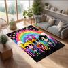 The Powerpuff Girls Printed Crystal Velvet Area Rug, Soft Anti-Slip Water Absorbent Floor Mat for Living Room Bedroom