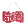 Yousheng Open Closed Sign, with Lanyard, Retro Decorative Door Sign, Double-Sided Printed Sign, for Bars Cafes Wall