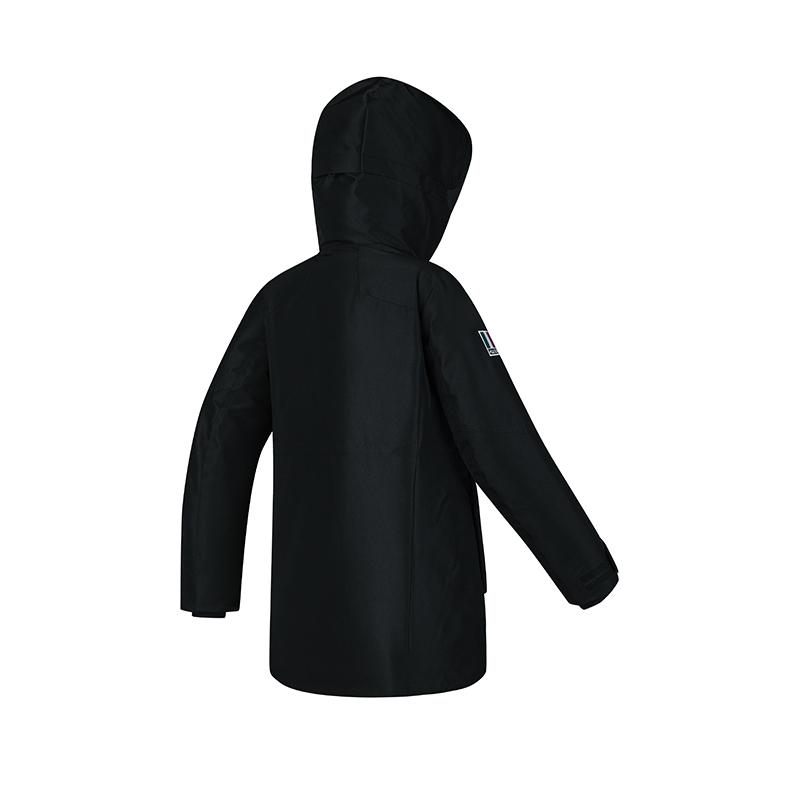 FILA Versatile Mid-Length Hooded Down Jacket Women outerwear Deep-Black A11W446924FBK