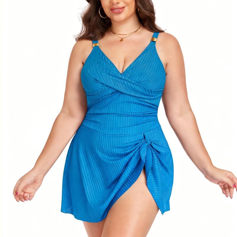 2026 Nuovo Costume da Bagno Europeo e Americano Taglia Larga Bikini da Donna Copre le Imperfezioni e Mostra la Magrezza Costume Intero Disponibile
