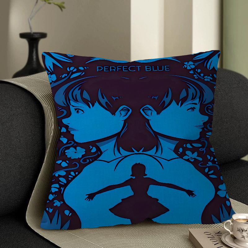 Perfect Blue Anime Office Cushion Pillowcase Car Cushion Cover45X45CM Lumbar Pillowcase Sofa Pillowcover
