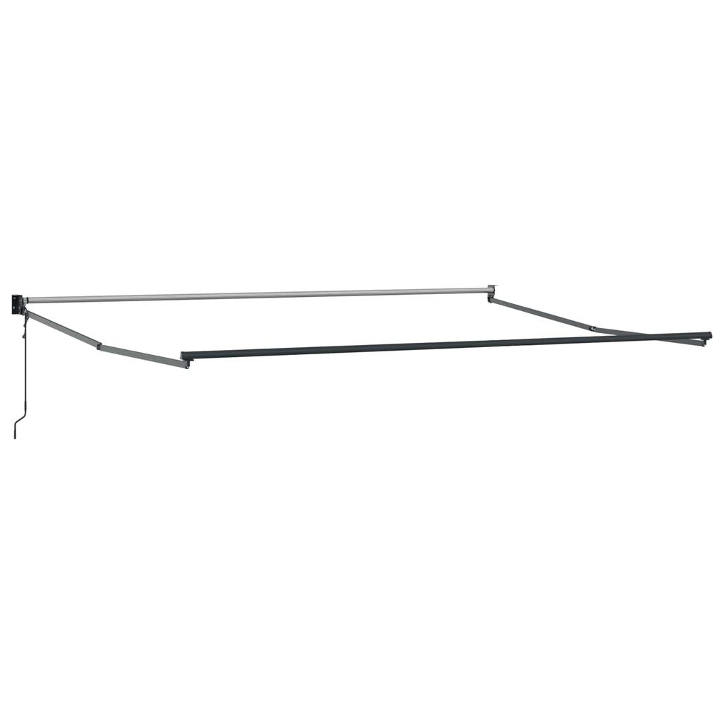 Retractable Awning Yellow and White 4 X 2 M Polyester and Metal
