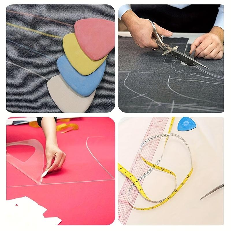 10 Multi-Color Triangular Erasable Chalk Pencils, Great for Sewing, Embroidery Marking | Easy-To-Erase Versatile Hand Tool, Chalk Marking for Sewing