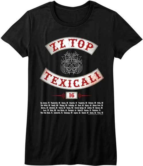 ZZ Top Texicali 16 Women s Fitted T Shirt Rock Music Tour Merch 3XL
