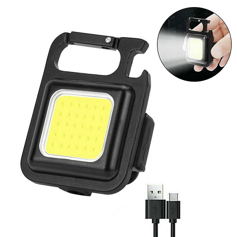 Small LED COB Light Corkscrew Mini LED Flashlight Work Light Rechargeable Flashlight for Outdoor Camping Supplies