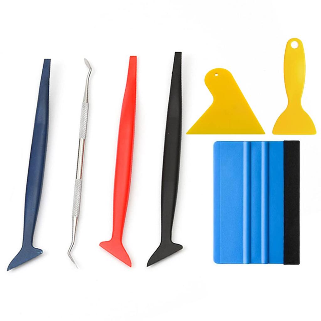 Cluoling Car Wrapping Car Film Application Squeegee Spatula Installation Kit, Carbon Sheet, Car Exterior