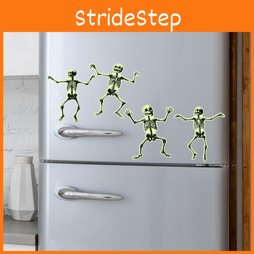 Halloween Skelett Leucht Wandaufkleber Pvc Aufkleber Für Wohnzimmer Und Dekor Zuhause