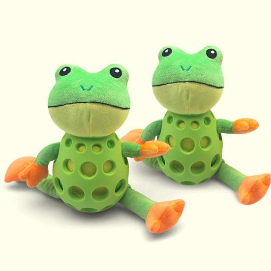 Dog Toy Plush Frog Interactive Squeaky Frog Pet Toy Bite Resistant Chew Toy Boredom Companion Toy for Small Large Dogs Puppies
