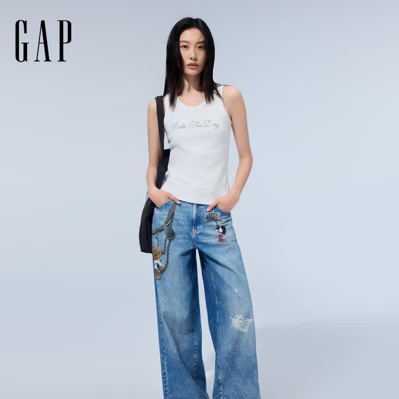 GAP Women s Slim Fit Ribbed Knit Sleeveless Top L (170/92A) Asian Fit