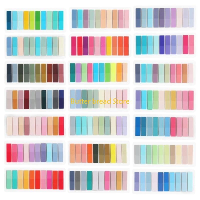 W89C 2000-4200 st Färgade Registeretiketter med Hålslagare Linjal Självhäftande Registerflikar