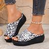 Fashion Leopard Women Slippers Flats Platform Fashion Sandals 2025 Trend New Summer Shoes Casual Beach Slingback Flip Flops Woman Slides