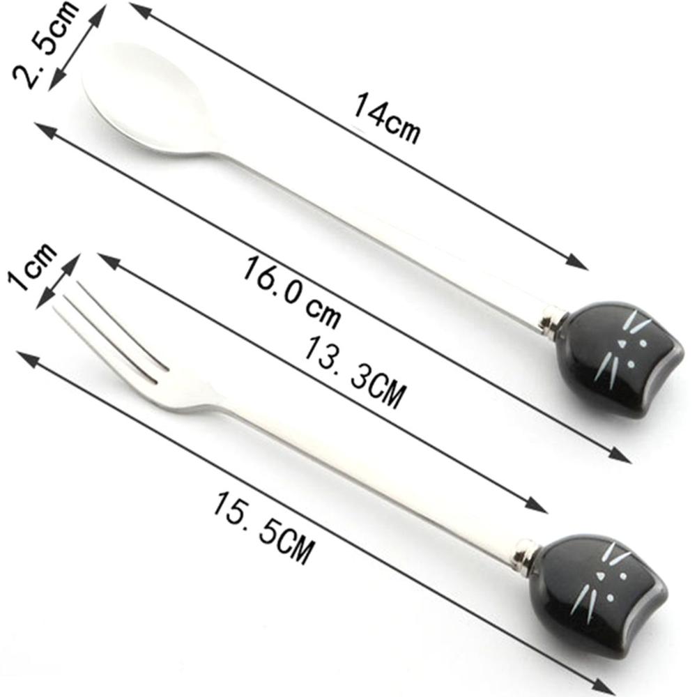Home Tableware Cartoon Cute Animals Tea Spoons Coffee Stirrer Stirring Tool Cat Dessert Spoon