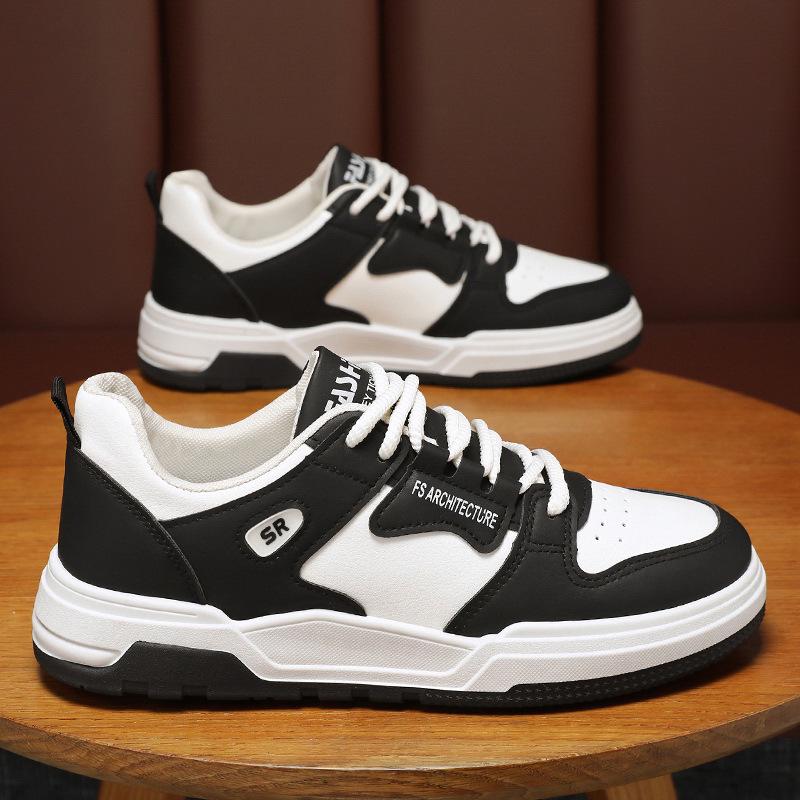 Men's Korean-Style Breathable White Sneakers - Trendy, Thick-Soled, Casual Sports Shoes for Summer