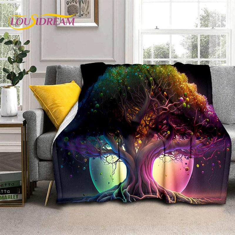 Tree of Life Nature Viking Yggdrasil Norse Soft Flannel Blankets,Throw Blanket Comfortable Blanket for Picnic Beds Home Bedroom