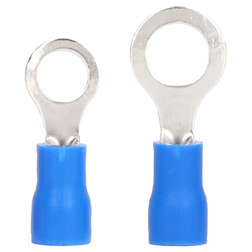 102PCS RV1.25/2/3.5/5.5 Insulated Ring Terminal O Ring Crimp Terminals Flame Retardant Wire Crimp Connector Terminal Insulated