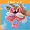 Adorable Mini Flamingo Plush Toy Soft Pink Stuffed Animal Keychain Accessory