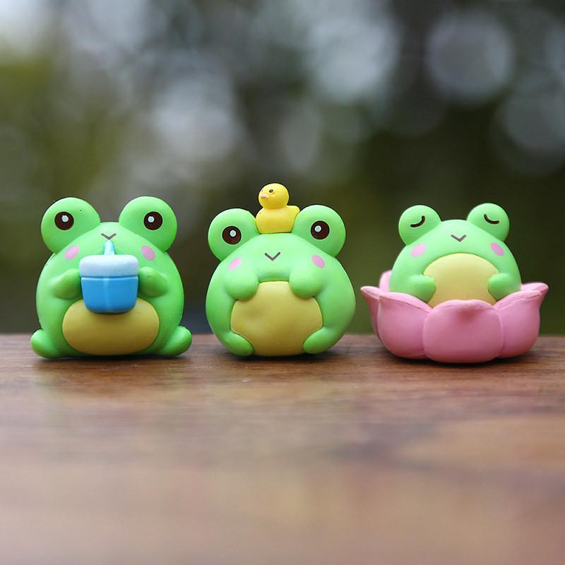 Frog Plush Toy Set With Creative Diy Micro Landscape For Kids And Collectors