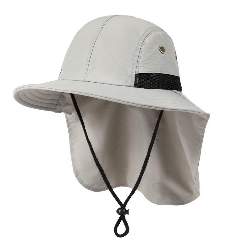 Fishing hat Men's sunscreen hat Summer shawl Neck visor Big brim bucket hat Sun hat Cycling fishing