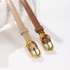Niche Original Korean Version of Thin Women's Belt Suit Pants Fashionable and Versatile Retro Pin Buckle Belt