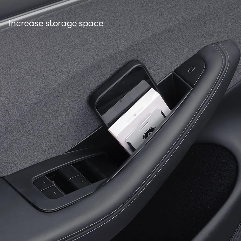 for Tesla Model Y Juniper 2025 Launch Model 3 Highland 2025 Door Side Storage Box Handle Pocket Passenger Storage Tray Container