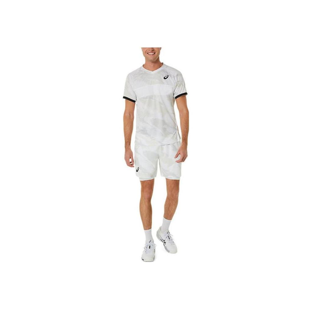 New ASICS MATCH GRAPHIC Casual Shorts Men's Bright White 2041A248-100
