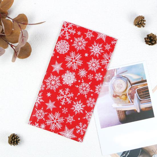 Obrus Wodoodporny Przezroczysty Drukowany Olejoodporny Antypoślizgowy Wzór Śnieżnych Kwiatów Obrus Świąteczny