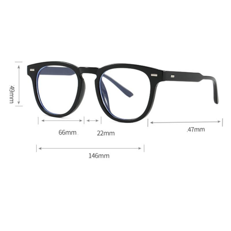 Anti-blue Light Eyeglasses Women with Regular Eyeglass Frame Finished Retro Flat Light Frame Goggles Unisex