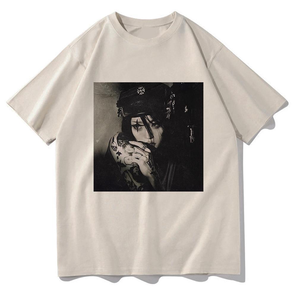 Футболка Singer YEULE Evangelic Girl Is A Gun 2025 Альбом Мужская/женская одежда Харадзюку Летние топы Графические футболки Винтаж Лето 4XL