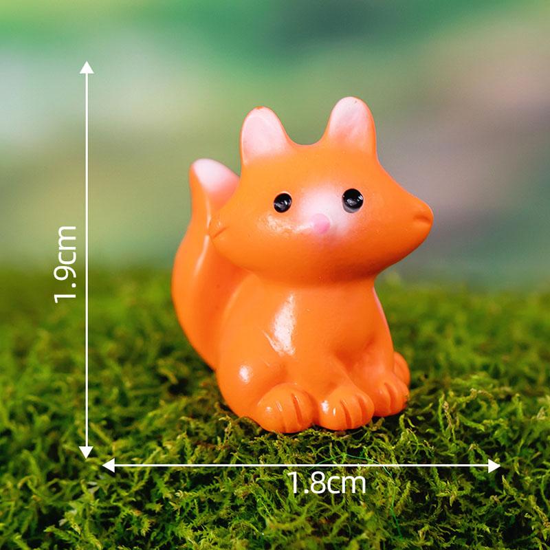 

Mini Fairy Garden DecorationResin Small Animal Statue Simple Style Animal Theme Decoration Accessories 5pcs