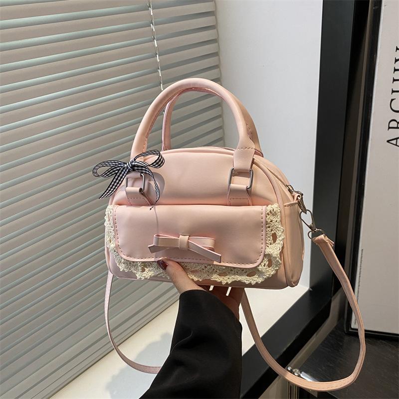 High-end small bag women's summer new fashion niche design messenger bag portable bowling bag