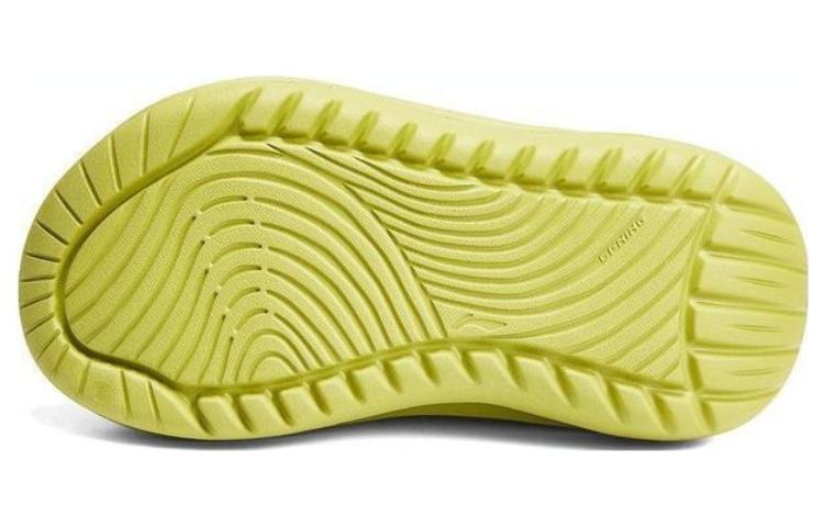 Li Ning SOFT SLIPPER Slip Resistant Abrasion Resistant Slide Slippers Unisex Green AGAT017-7