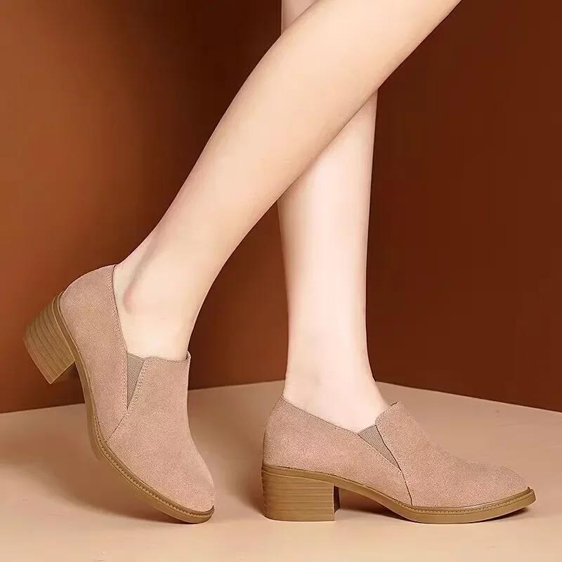 Fashion Women's Heeled Shoes Elegant  Summer Party Shoes 2025 New Chunky Sandals Fashion Classical Pumps Zapatillas De Mujer