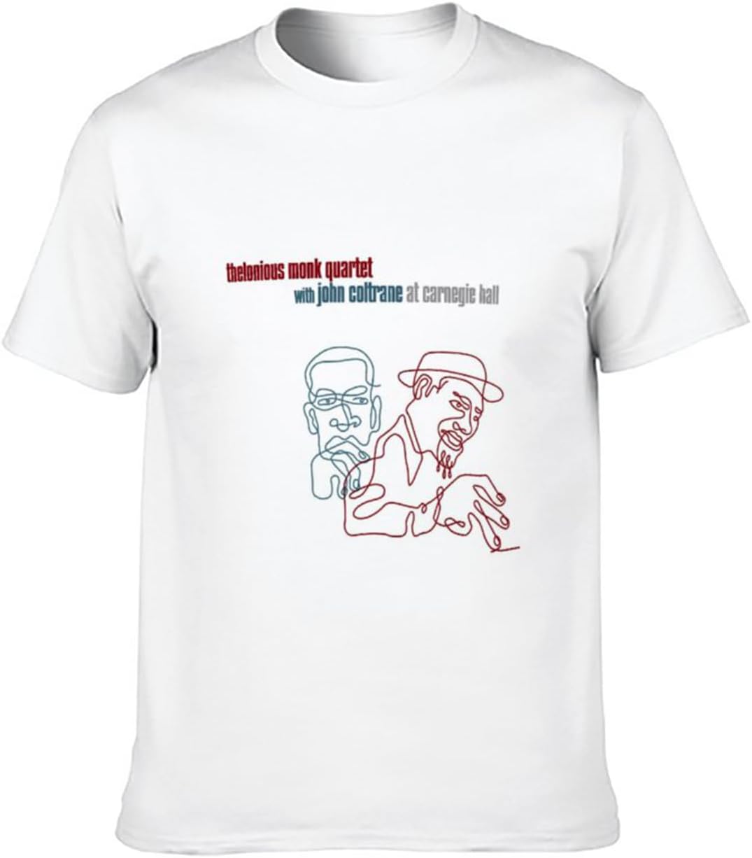 Men s T-Shirt Feel Soft John Coltrane Thelonious Monk Jazz Musicians Jazz Music Comfortable M белый
