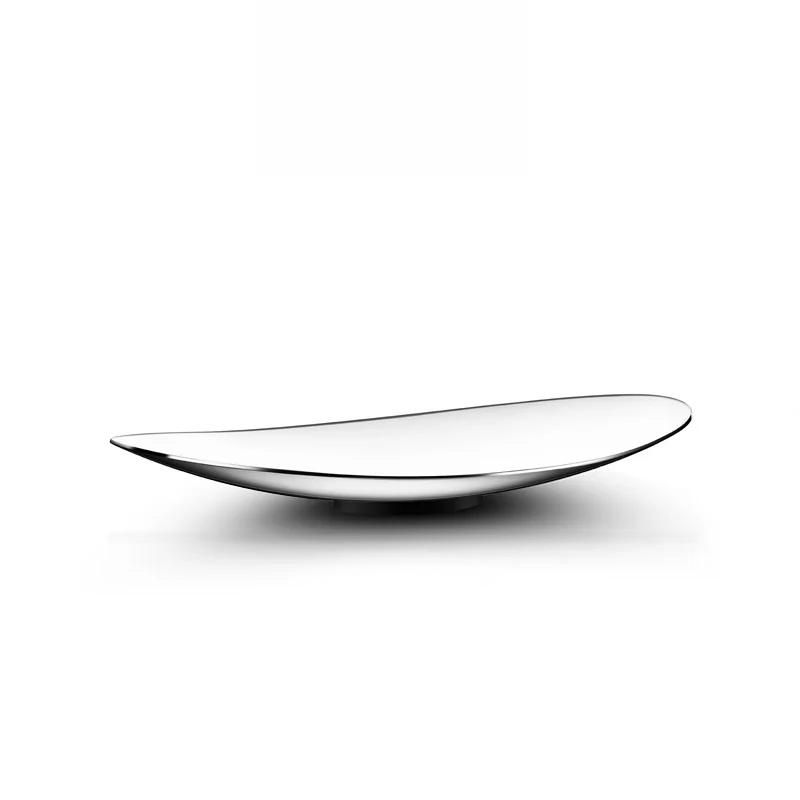 Edelstahl Geschirr Obstplatte Speiseteller Metall Obstschale Serviertablett für Tischdekoration Heimdeko Party