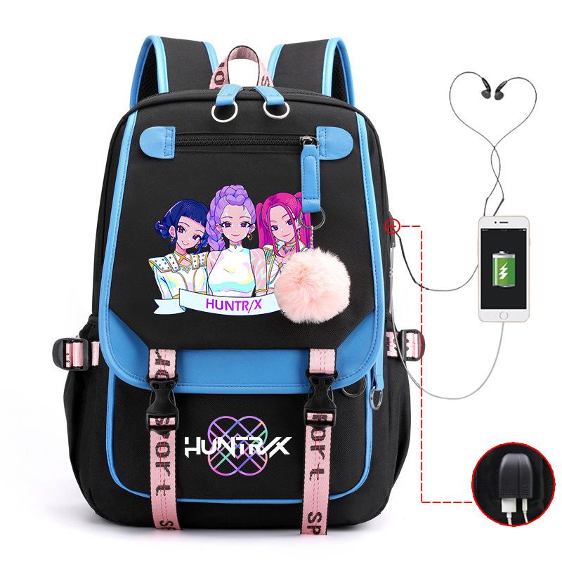 College Style Animation Cartoon Student Schoolbag Junior High School Multi-Functional Large Capacity Leisure Backpack