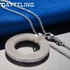 Charm 925 Sterling Silver 16-30 Inches Fine Hollow Round Necklace For Women Men Fashion Wedding Gifts Jewelry Party